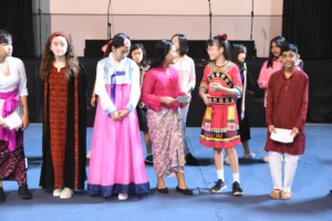 Students of Sekolah Victory Plus Bekasi, an international school in Indonesia, shared their cultures through presentations.